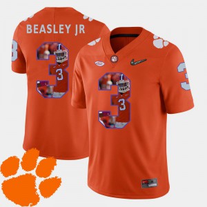 For Men's Pictorial Fashion Football Vic Beasley Jr. Clemson Jersey Orange #3 532318-919