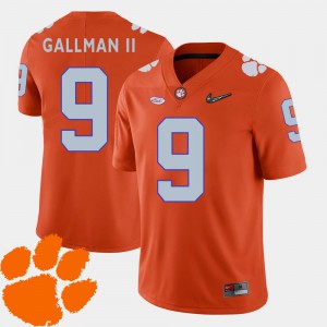 Men's College Football Orange #9 Wayne Gallman II Clemson Jersey 2018 ACC 155583-366