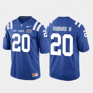 College Football Game #20 2018 Independence Bowl Marvin Hubbard III Duke Jersey Men Royal 461173-195