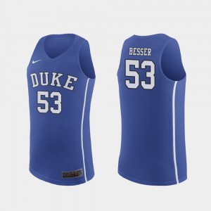 March Madness College Basketball #53 Authentic Royal Brennan Besser Duke Jersey For Men 949143-263