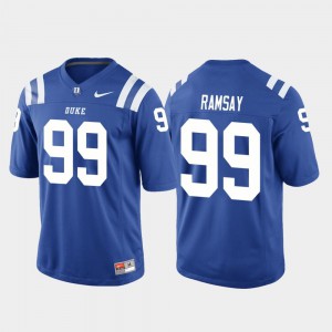 #99 For Men Mike Ramsay Duke Jersey College Football Royal Game 350268-648