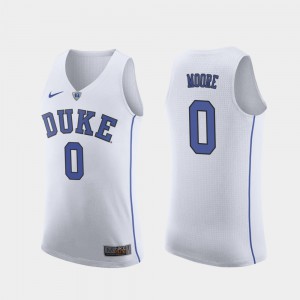 For Men's Wendell Moore Duke Jersey College Basketball Replica White #0 184452-535