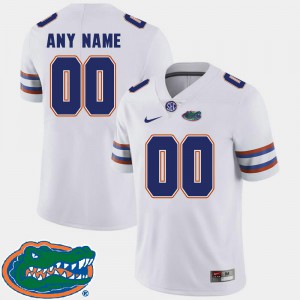 White 2018 SEC Men Gators Custom Jerseys #00 College Football 836257-833