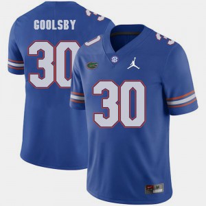 DeAndre Goolsby Gators Jersey Men's Royal Jordan Brand #30 Replica 2018 Game 512880-362