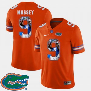 Dre Massey Gators Jersey Football #9 Pictorial Fashion Orange For Men 332526-890