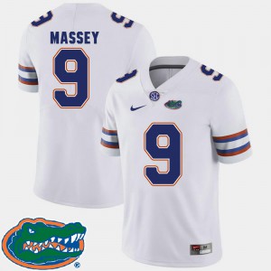 Mens Dre Massey Gators Jersey White College Football 2018 SEC #9 731574-860