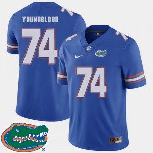 #74 Royal College Football For Men's 2018 SEC Jack Youngblood Gators Jersey 637894-836