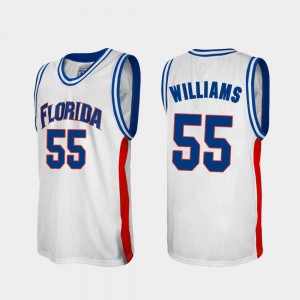 Mens #55 Jason Williams Gators Jersey White Alumni College Basketball 515948-515
