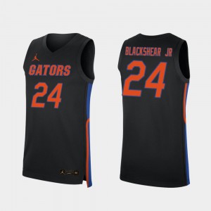 2019-20 College Basketball #24 Kerry Blackshear Jr. Gators Jersey Black Mens Replica 244039-310
