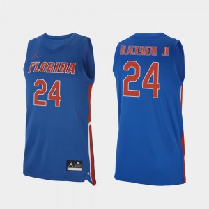 #24 Men Kerry Blackshear Jr. Gators Jersey Royal Replica College Basketball 607566-520
