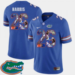 Football #26 Mens Royal Marcell Harris Gators Jersey Pictorial Fashion 124366-390
