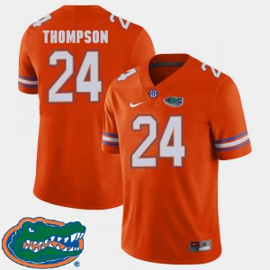 College Football #24 2018 SEC Men Orange Mark Thompson Gators Jersey 879474-259