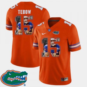 Pictorial Fashion Football Tim Tebow Gators Jersey #15 For Men Orange 945411-139