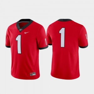 UGA Jersey Red For Men Football #1 Game 242655-163