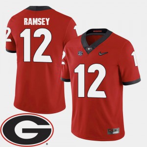 Brice Ramsey UGA Jersey College Football Red Mens #12 2018 SEC Patch 927681-517