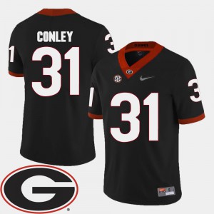 Chris Conley UGA Jersey Black For Men's #31 College Football 2018 SEC Patch 862358-497