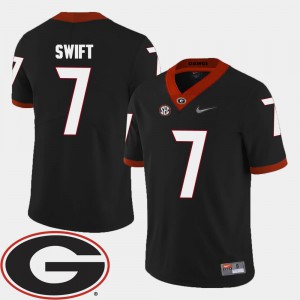 #7 Black D'Andre Swift UGA Jersey College Football 2018 SEC Patch For Men 186496-693