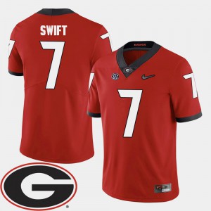 D'Andre Swift UGA Jersey For Men 2018 SEC Patch Red #7 College Football 185447-714