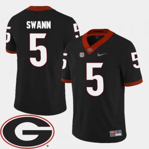 2018 SEC Patch Black For Men's Damian Swann UGA Jersey College Football #5 343935-938