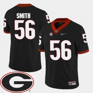 Black Mens 2018 SEC Patch #56 Garrison Smith UGA Jersey College Football 551007-554