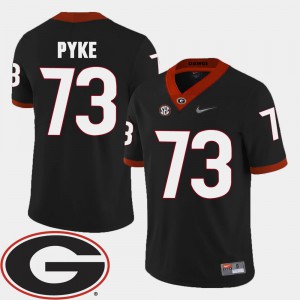 College Football Greg Pyke UGA Jersey 2018 SEC Patch For Men #73 Black 733763-993