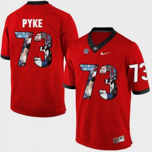 Greg Pyke UGA Jersey Red Pictorial Fashion #73 Mens 644575-411