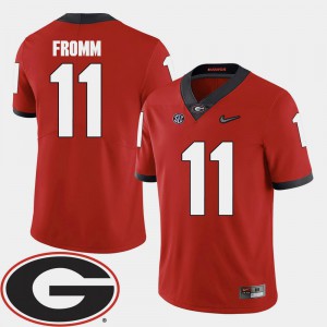 Men's Red #11 Jake Fromm UGA Jersey College Football 2018 SEC Patch 509910-969
