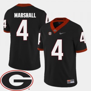 Mens 2018 SEC Patch #4 Black Keith Marshall UGA Jersey College Football 332312-566