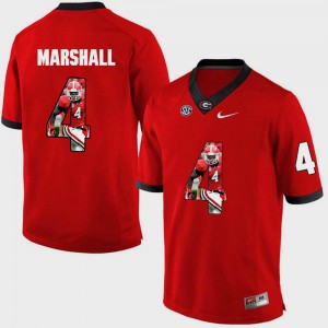 #4 Keith Marshall UGA Jersey Pictorial Fashion Mens Red 704687-452