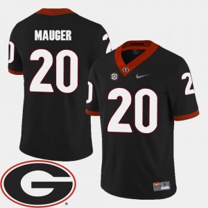 For Men Black 2018 SEC Patch #20 Quincy Mauger UGA Jersey College Football 781343-255