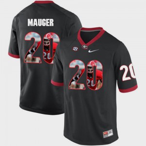 #20 Pictorial Fashion Men Black Quincy Mauger UGA Jersey 476896-567