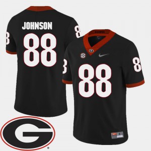 2018 SEC Patch Toby Johnson UGA Jersey Black College Football #88 For Men 421533-721