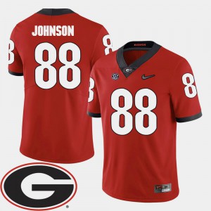 Toby Johnson UGA Jersey 2018 SEC Patch College Football #88 Red Men's 634265-212