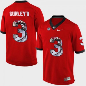 Todd Gurley II UGA Jersey Red #3 Men Pictorial Fashion 105069-375