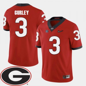 Todd Gurley UGA Jersey 2018 SEC Patch College Football Red For Men's #3 468145-352