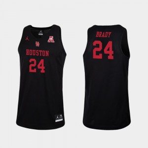 College Basketball Replica Breaon Brady Houston Jersey Black For Men's #24 360408-822