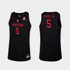 Black College Basketball #5 Corey Davis Jr. Houston Jersey Replica For Men's 451972-294