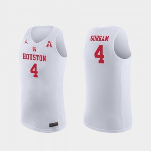 Replica White Justin Gorham Houston Jersey College Basketball Men's #4 952442-476