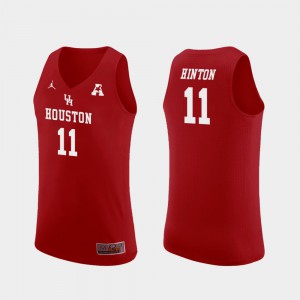 #11 College Basketball Mens Replica Red Nate Hinton Houston Jersey 881711-917