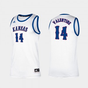 Darnell Valentine KU Jersey #14 Men's Classic White College Basketball 204506-187