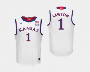 College Basketball White #1 Men's Dedric Lawson KU Jersey 591528-521
