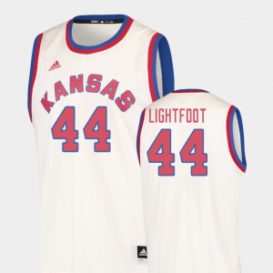 Mitch Lightfoot KU Jersey #44 Cream College Basketball Hardwood Classics For Men 131025-415