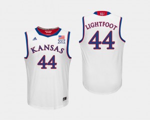 Mitch Lightfoot KU Jersey #44 White College Basketball Men's 566099-974