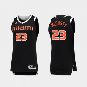 Chase Black White Kameron McGusty Miami Jersey Men's #23 College Basketball 635427-332