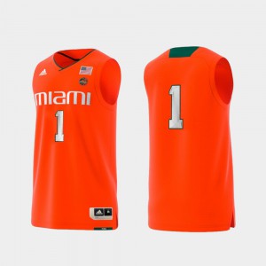 Basketball Swingman For Men Miami Jersey Orange College Replica #1 235948-631
