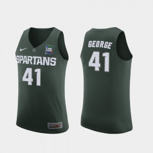 Conner George MSU Jersey #41 Green 2019 Final-Four For Men's Replica 982577-581