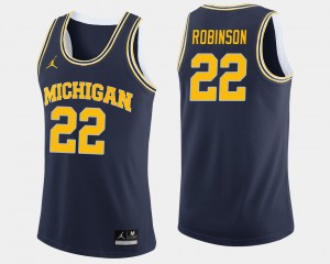 #22 Navy College Basketball For Men's Duncan Robinson Michigan Jersey 956004-697