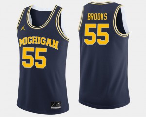 College Basketball Men's #55 Navy Eli Brooks Michigan Jersey 991948-991