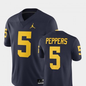Jabrill Peppers Michigan Jersey Alumni Football Game Mens #5 Navy Player 892784-587