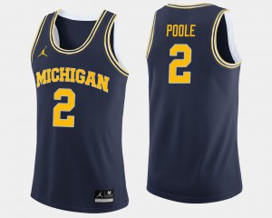 Jordan Poole Michigan Jersey College Basketball Men's #2 Navy 317607-274